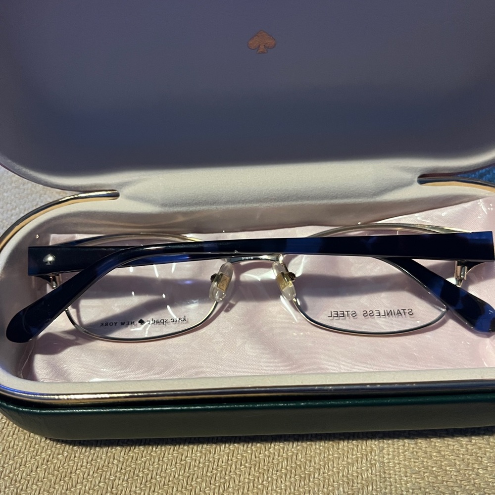 Kate Spade Blue Half-Rim Glasses with Case NWOT - Picture 9 of 9